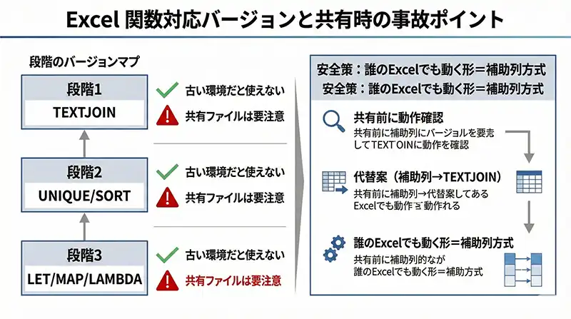 Excel_関数対応バージョンマップ