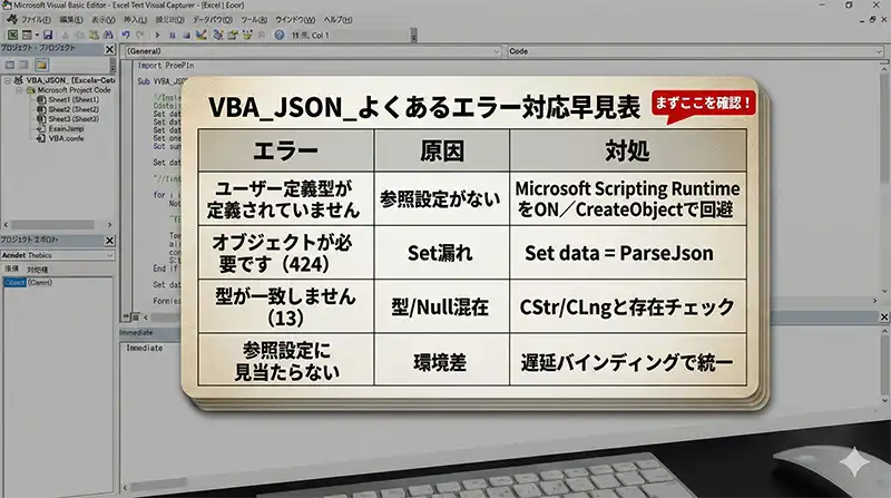 VBA_JSON_よくあるエラー対応早見表